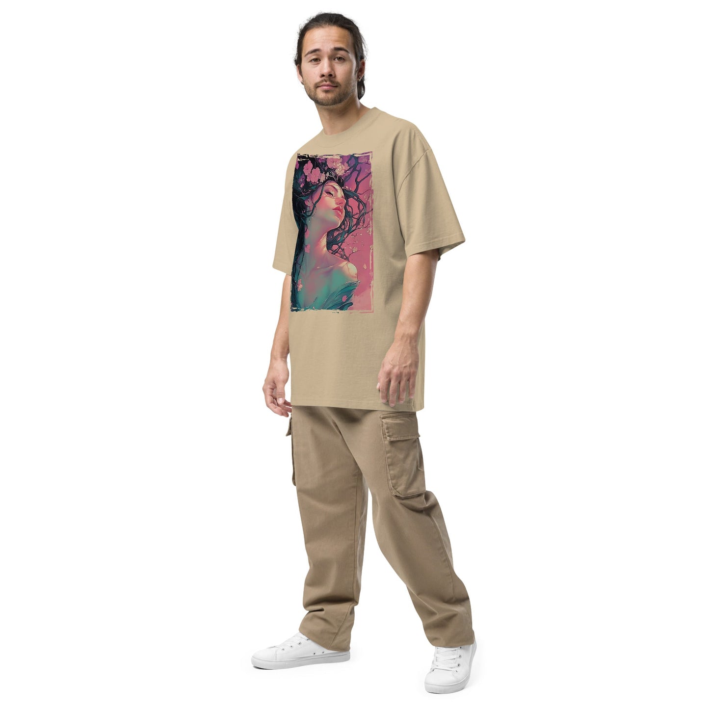 Divine Bloom - Oversized faded t-shirt - Art Xtyle