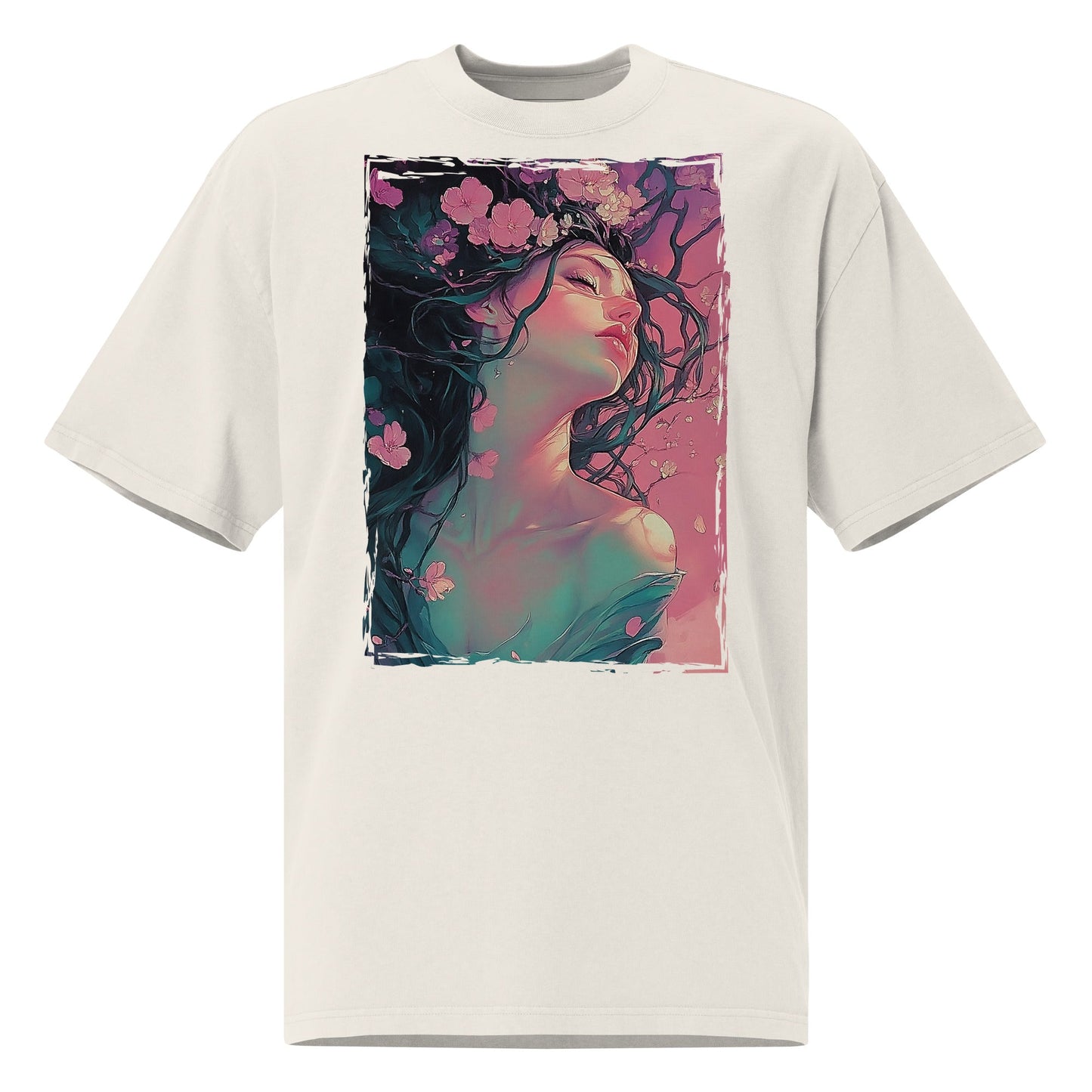 Divine Bloom - Oversized faded t-shirt - Art Xtyle