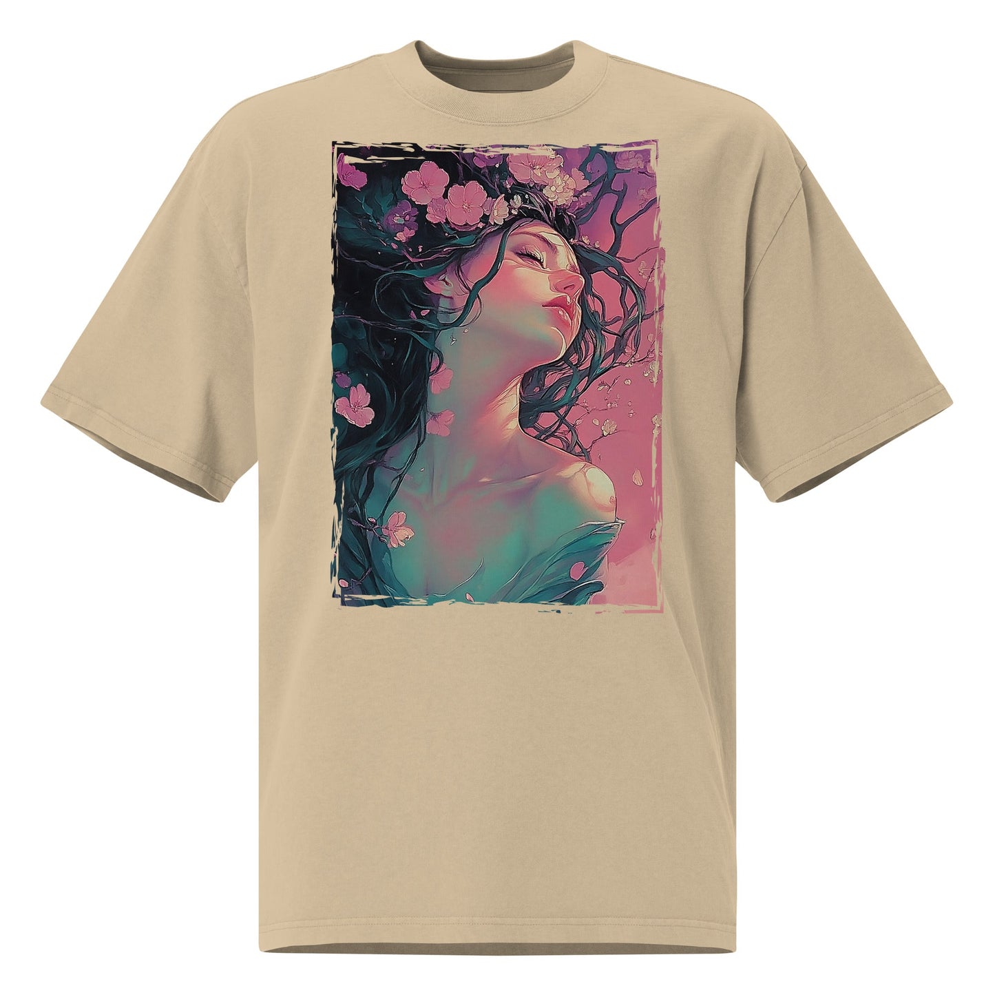Divine Bloom - Oversized faded t-shirt - Art Xtyle