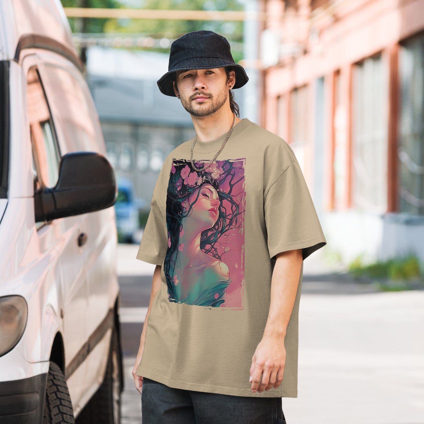 Divine Bloom - Oversized faded t-shirt - Art Xtyle