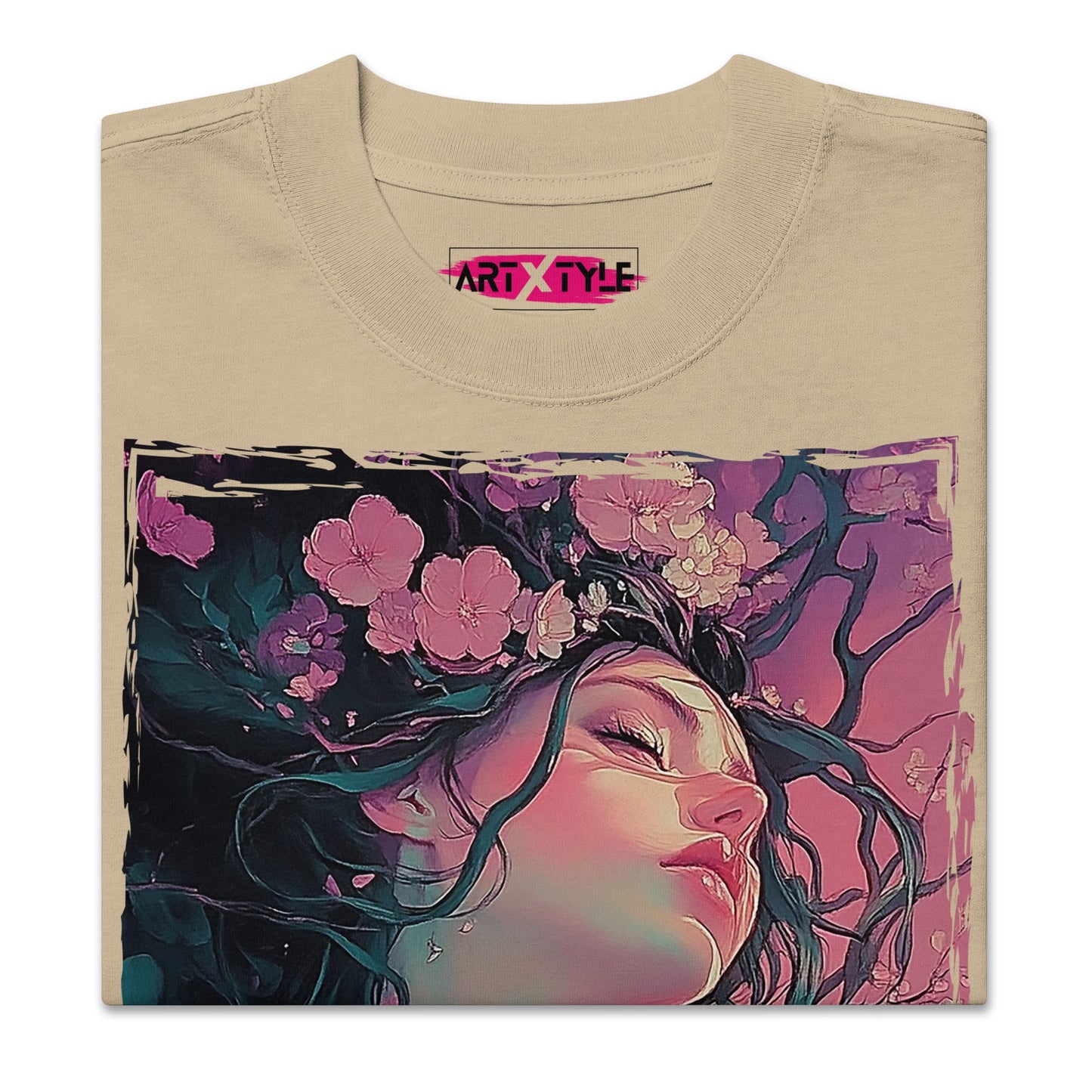 Divine Bloom - Oversized faded t-shirt - Art Xtyle