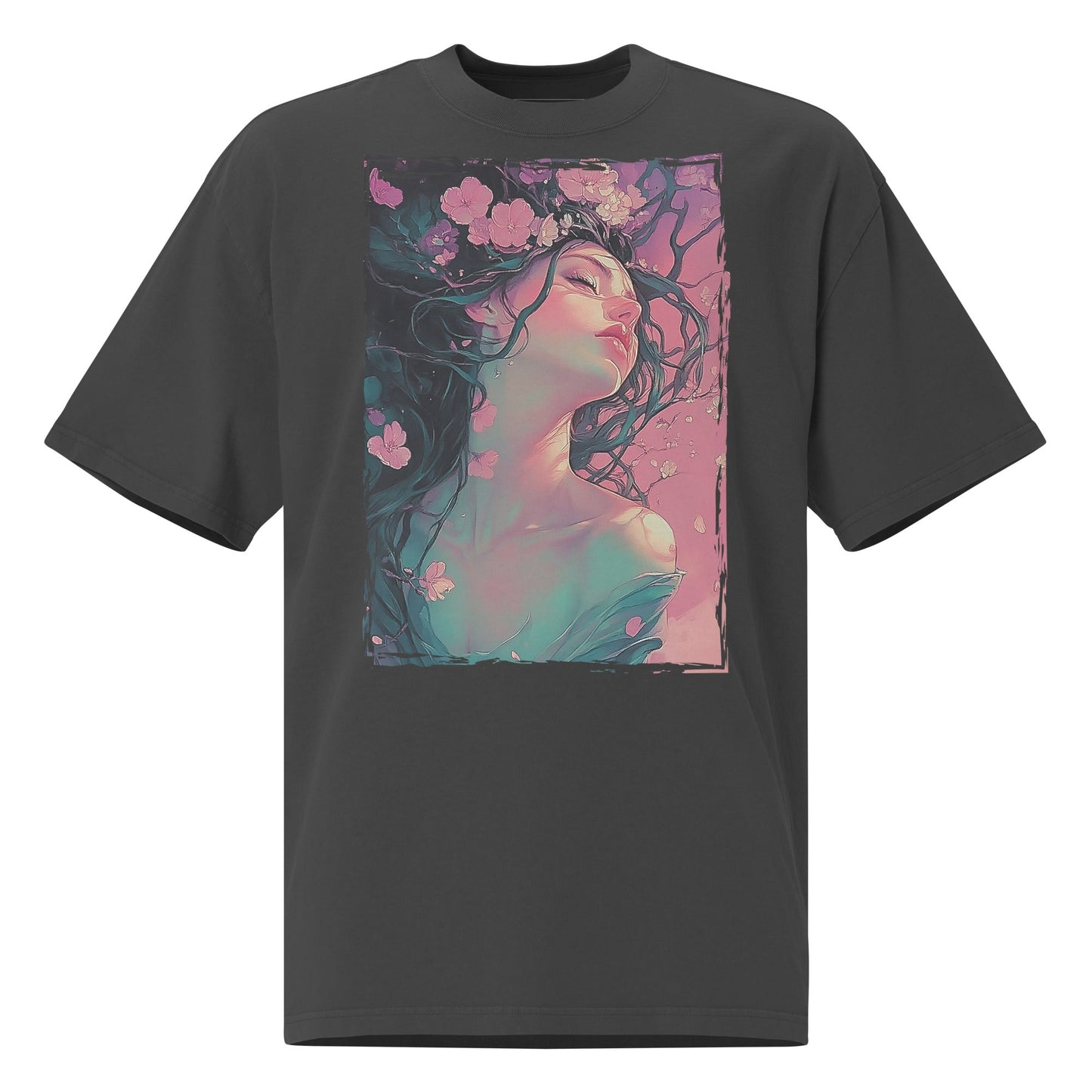 Divine Bloom - Oversized faded t-shirt - Art Xtyle