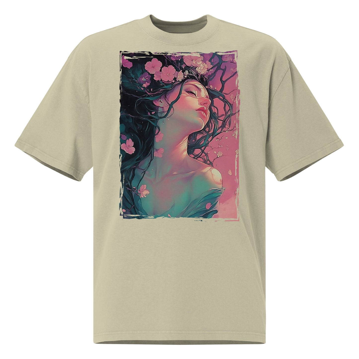 Divine Bloom - Oversized faded t-shirt - Art Xtyle