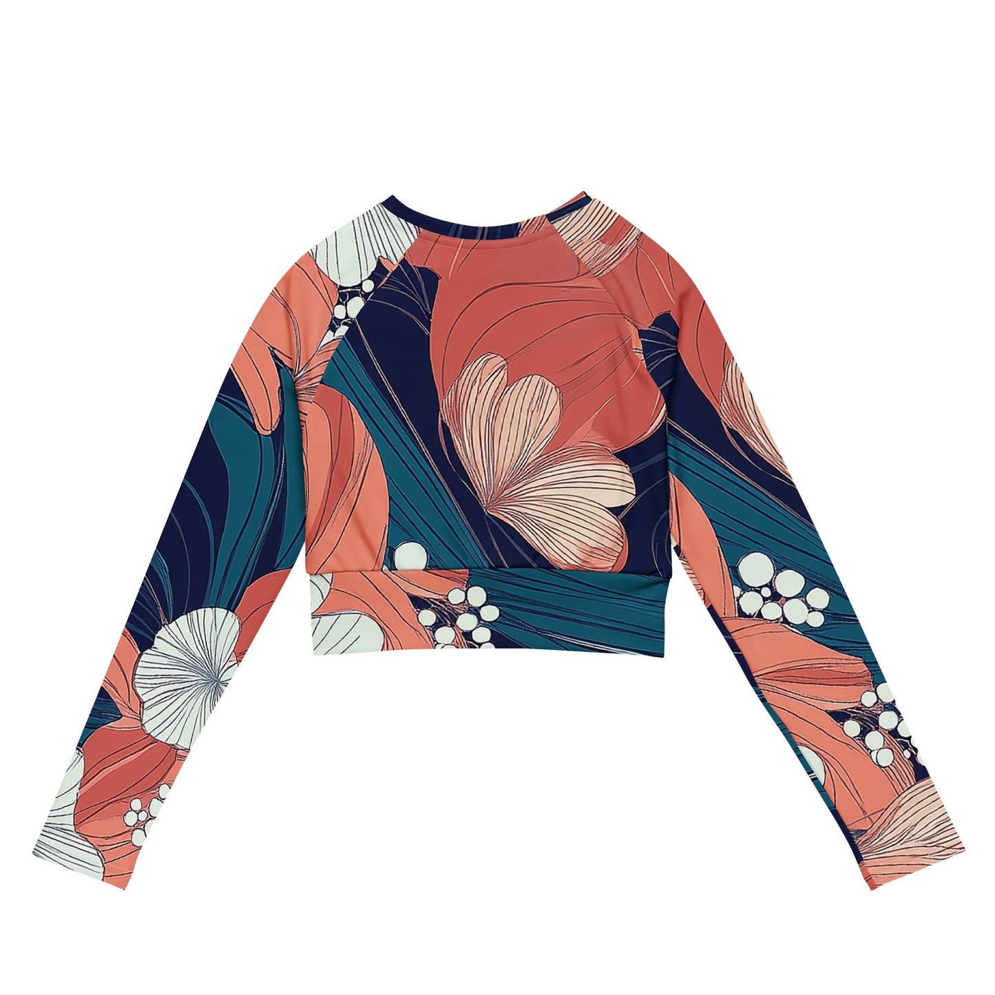 Floral Flow - Long-sleeve crop top - Art Xtyle