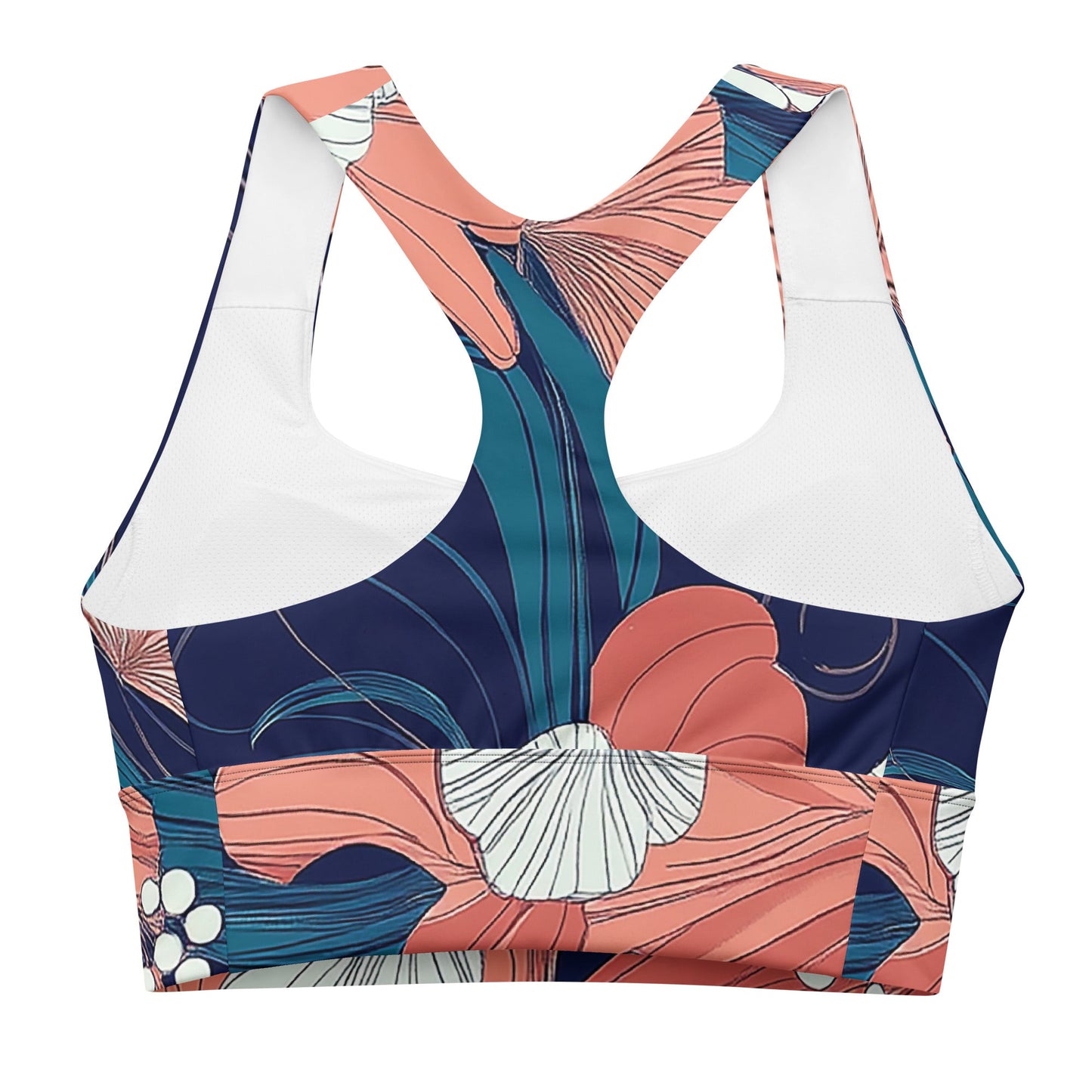 Floral Flow - Longline Sports Bra - Art Xtyle