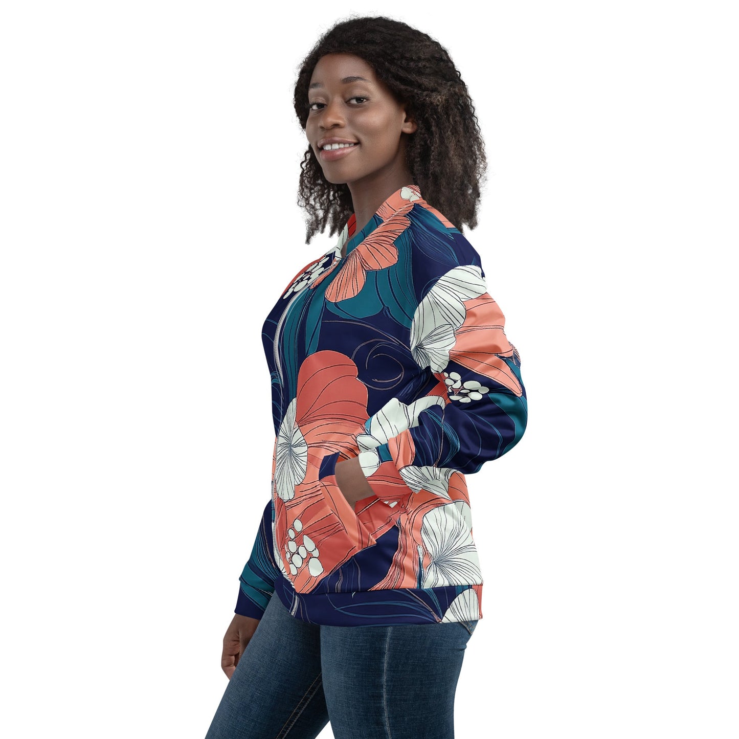 Floral Flow - Unisex Bomber Jacket - Art Xtyle