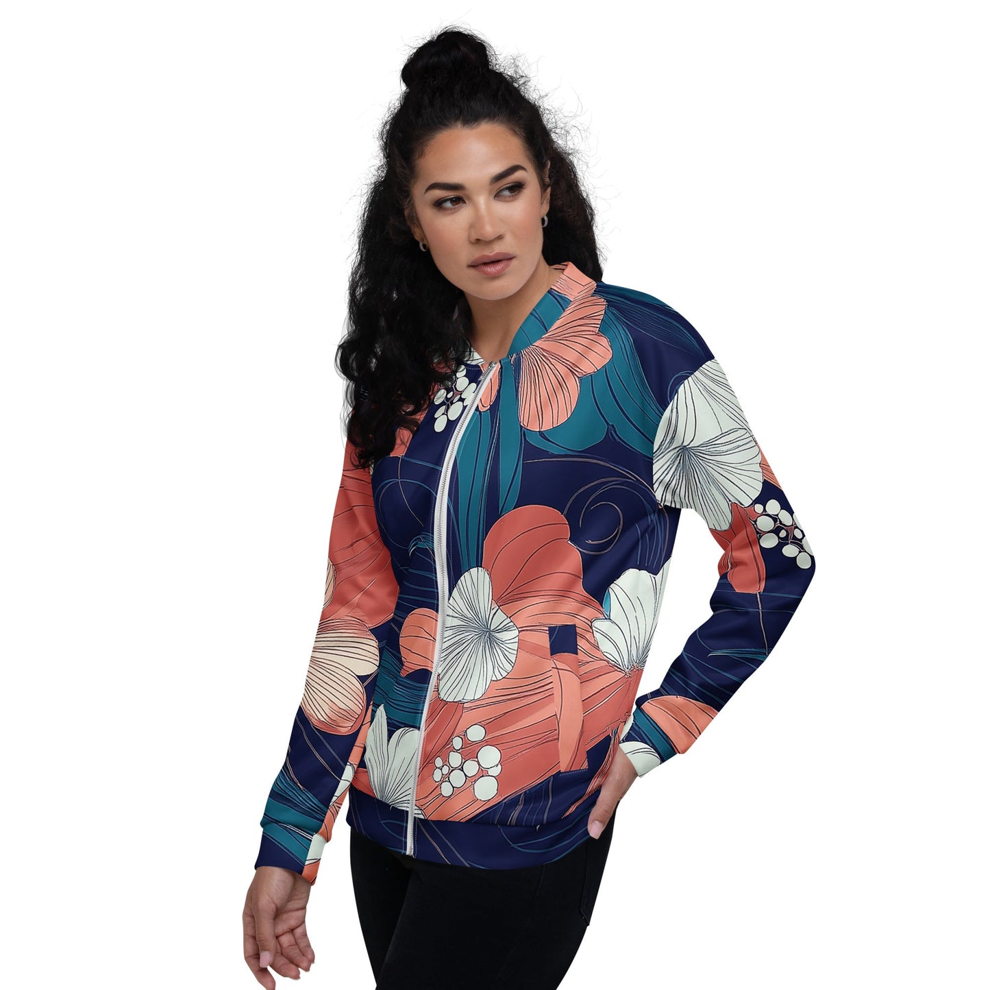Floral Flow - Unisex Bomber Jacket - Art Xtyle