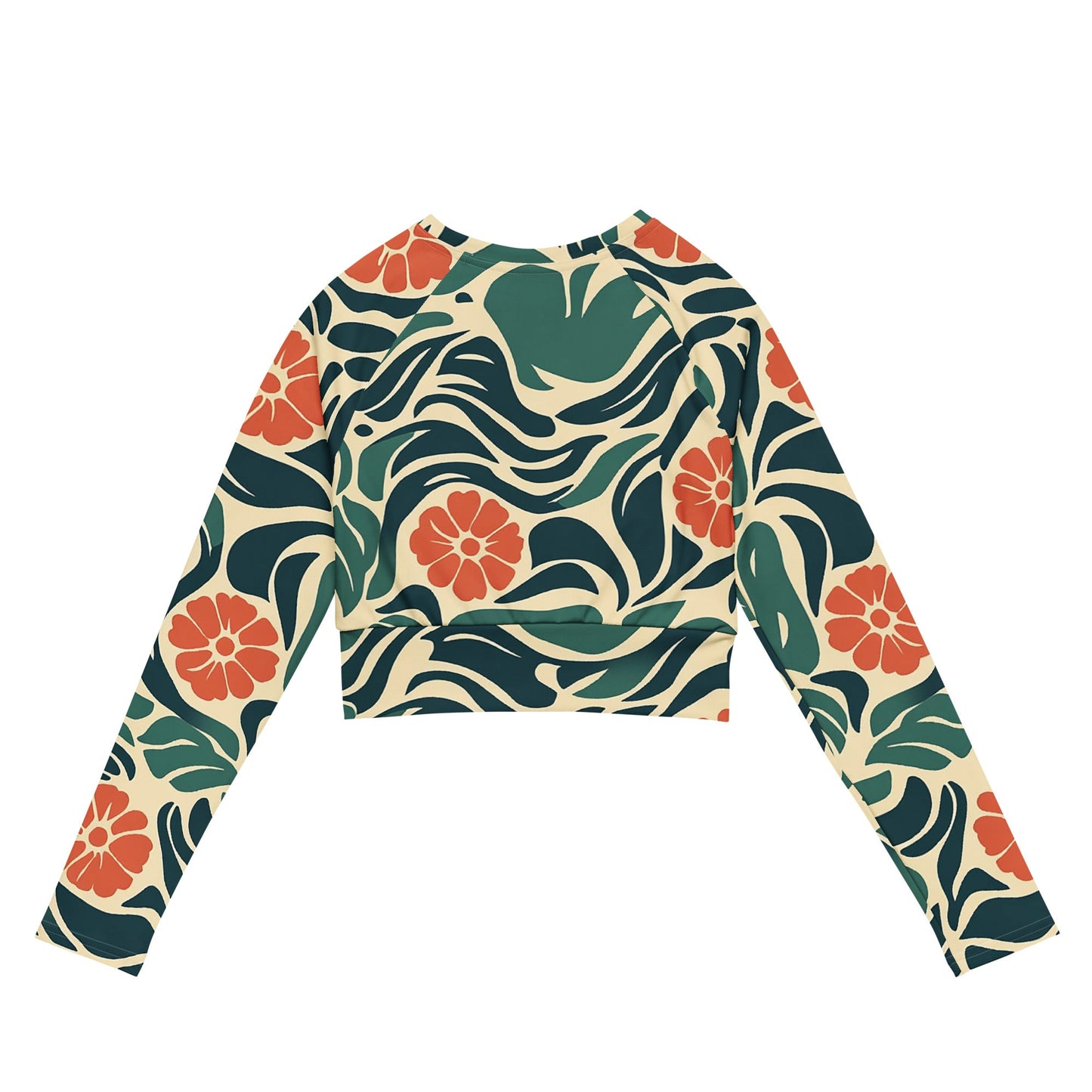 Ocean Blossom - Long-sleeve crop top - Art Xtyle
