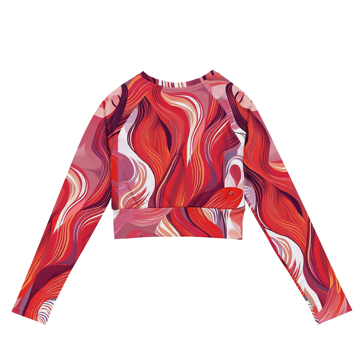 Scarlet Waters - Long-sleeve crop top - Art Xtyle