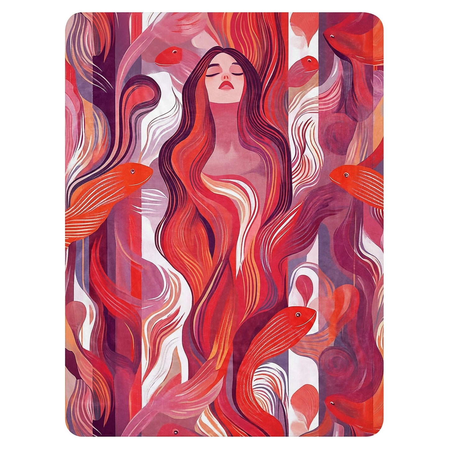 Scarlet Waters - Sherpa blanket - Art Xtyle