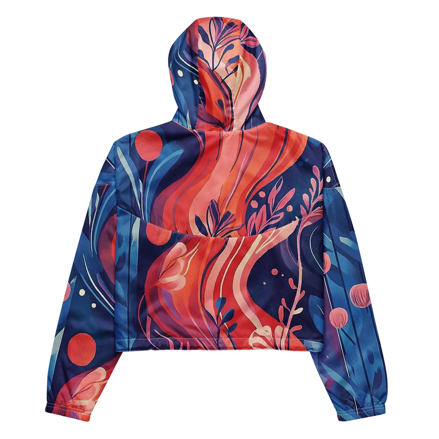 Underwater Garden - Women’s cropped windbreaker - Art Xtyle
