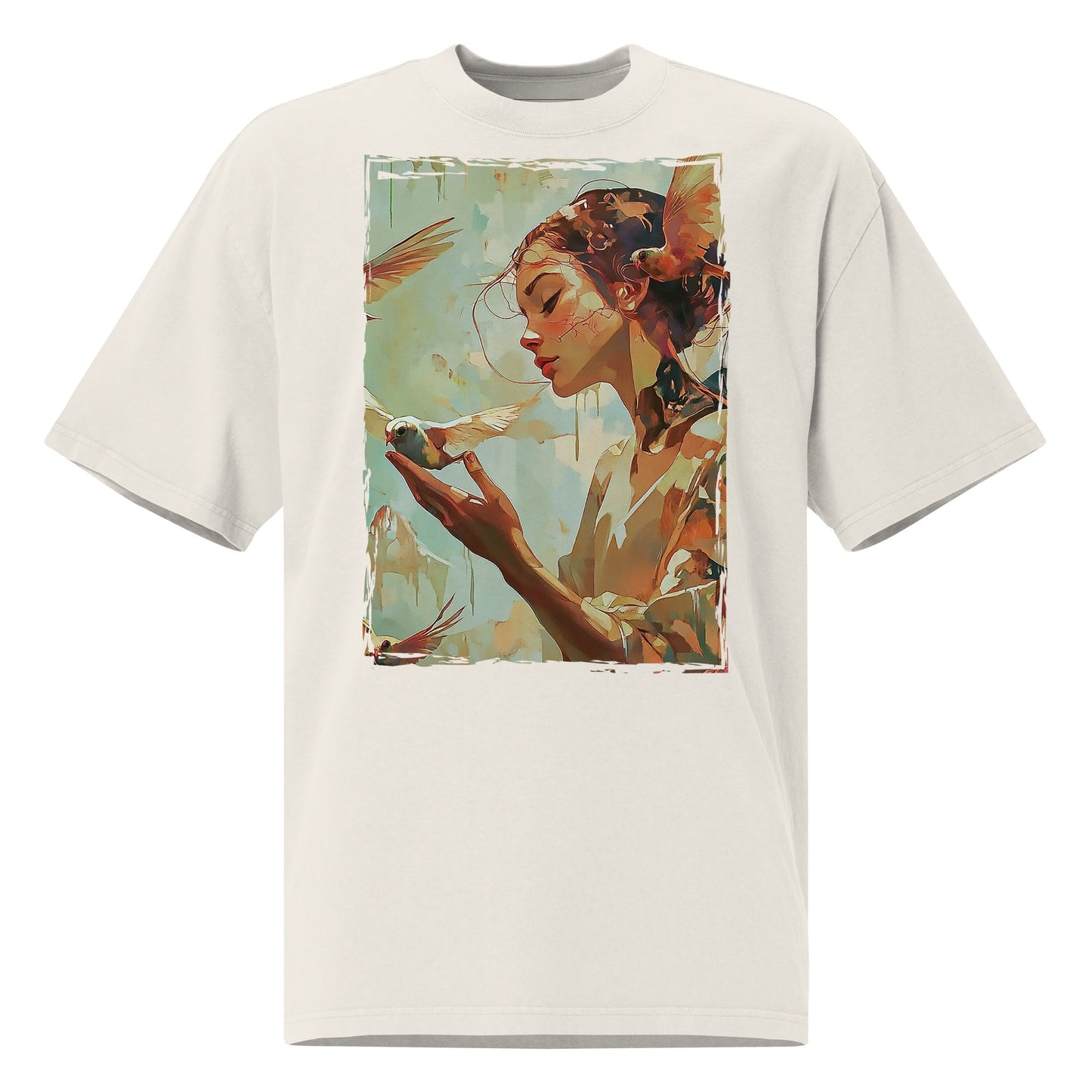 Strokes of Serenity - Oversized t-shirt - Art Xtyle