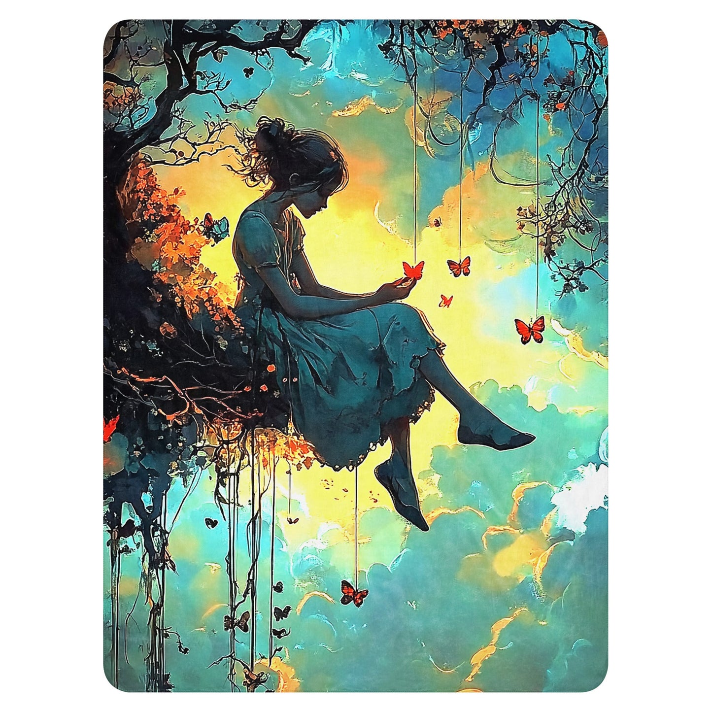 Tree of Dreams - Sherpa blanket - Art Xtyle