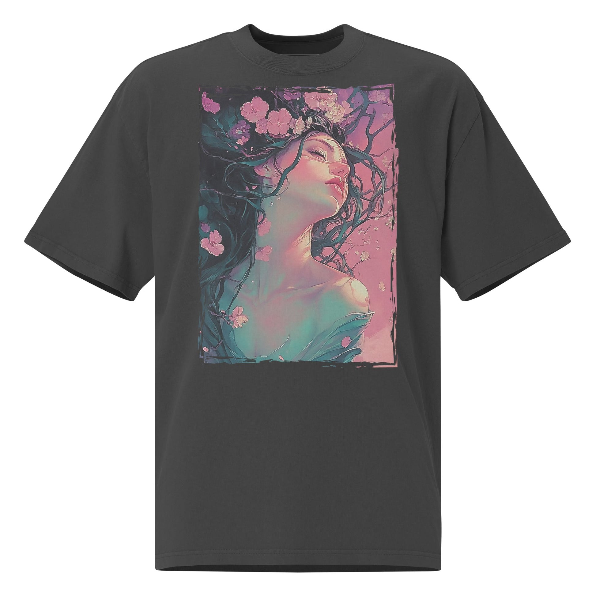 Divine Bloom - Oversized faded t-shirt - Art Xtyle