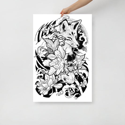 Fox Tattoo - Poster - Art Xtyle